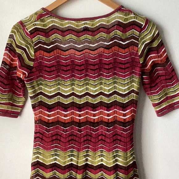 M Missoni Multicolored Chevron Knit Dress - Picture 5 of 10